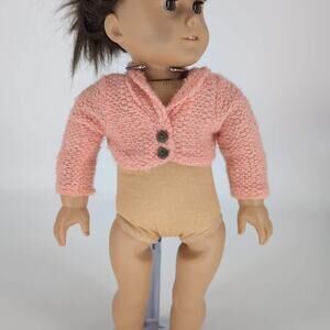 Our Generation Salmon Pink Doll Cropped Cardigan Sweater for 18" Dolls - GUC